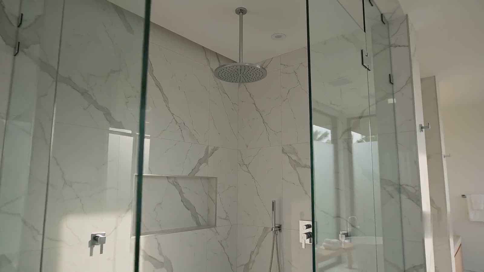 A residential bathroom remodel under construction in Los Angeles County